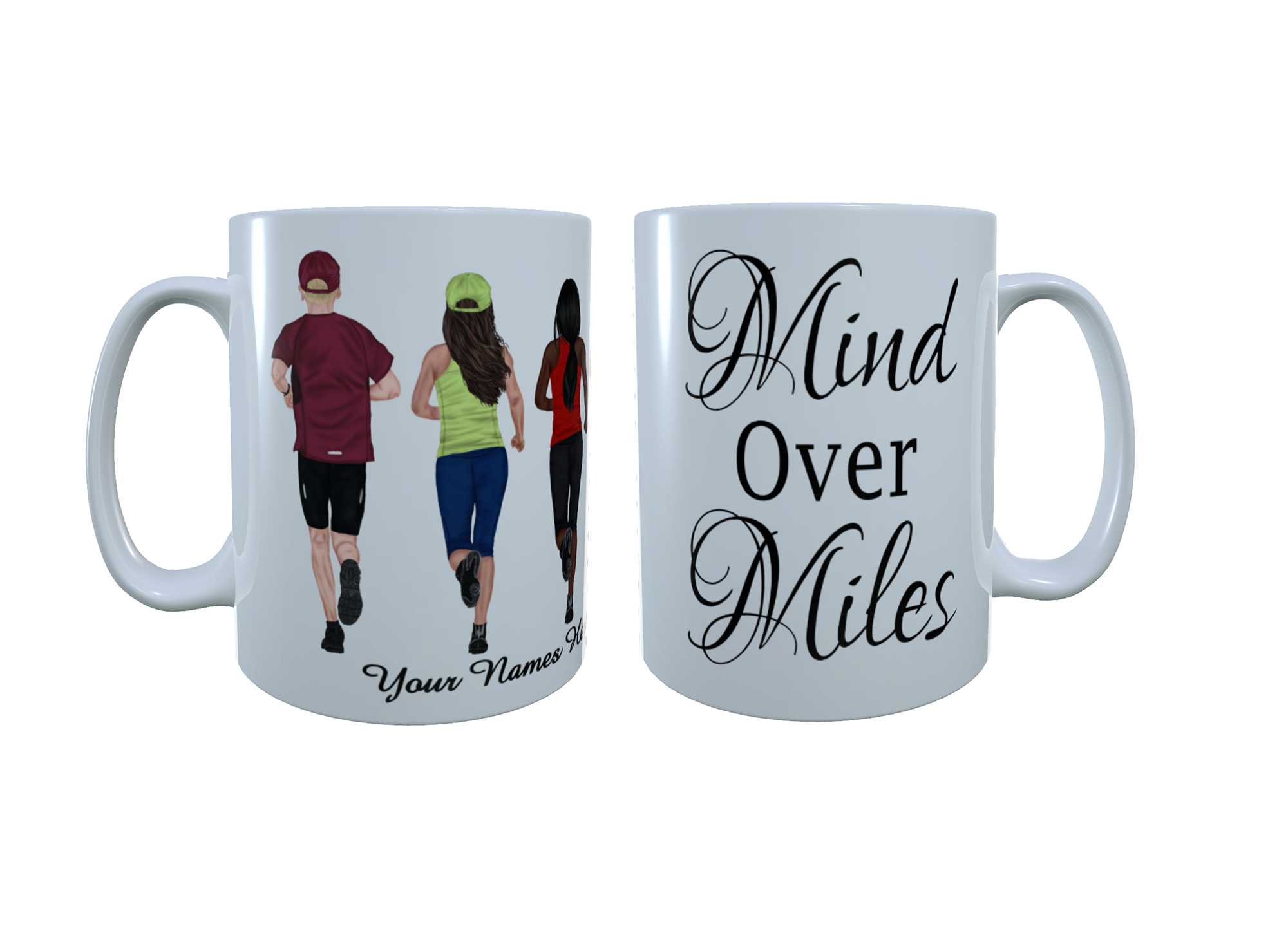 Best Friends Running Ceramic Mug, Gift for Best Friend,